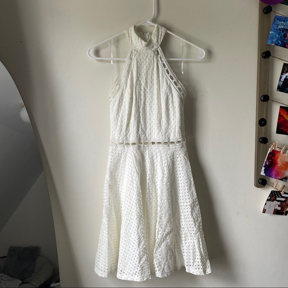 White eyelet dress